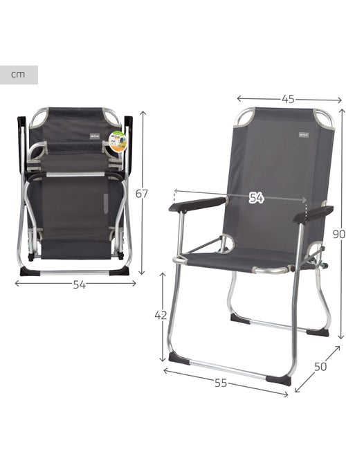 Silla plegable de aluminio fija aktive - Kiabi