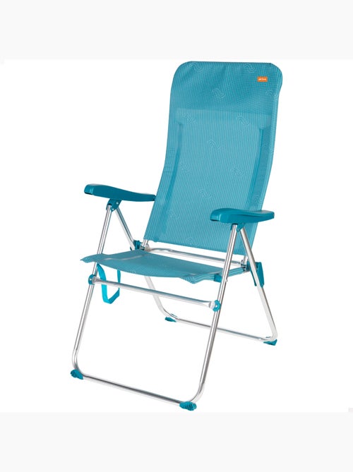 Silla plegable de playa alta multiposición 47x67x110 cm con asa aktive - Kiabi