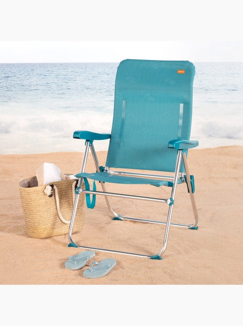 Silla plegable de playa multiposición 47x62x90 cm con asa aktive - Kiabi