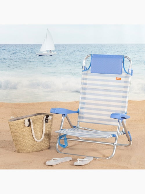 Silla plegable de playa multiposición 48x50x80 cm con asa aktive - Kiabi