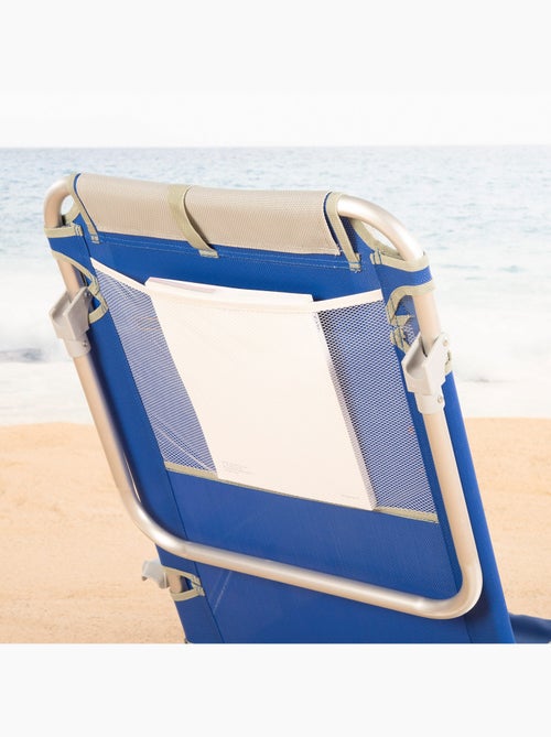 Silla plegable de playa multiposición 50x50x88 cm con bolsillos, cojín y asa aktive - Kiabi Silla plegable de playa multiposición 50x50x88 cm con bolsillos, cojín y asa aktive - Kiabi