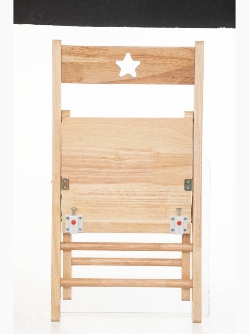 Silla plegable infantil de hevea natural Beige - Kiabi