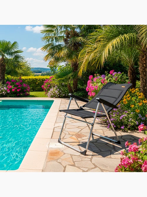 Silla plegable jardín acolchado deluxe respaldo alto multiposición aktive - Kiabi
