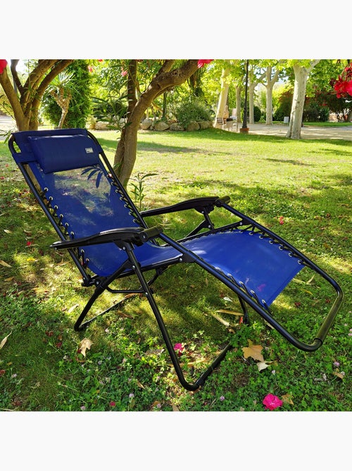 Silla plegable jardín gravedad cero 2 posiciones Aktive - Kiabi