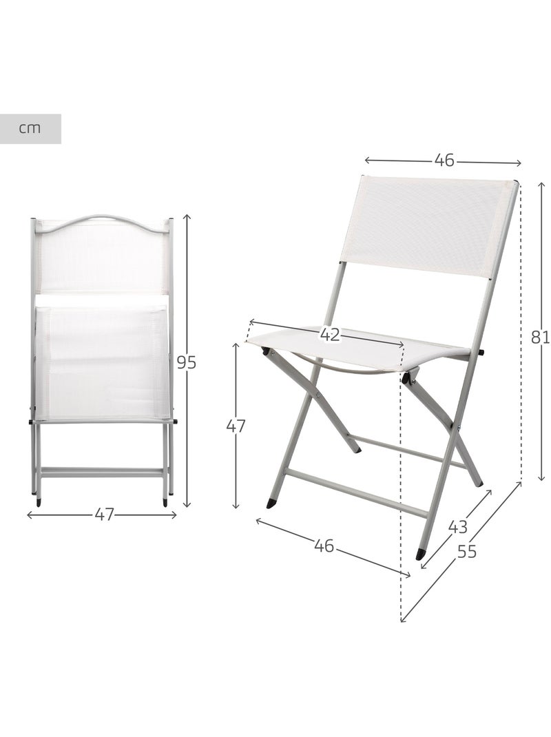 Silla plegable jardín tejido reforzado aktive Blanco - Kiabi