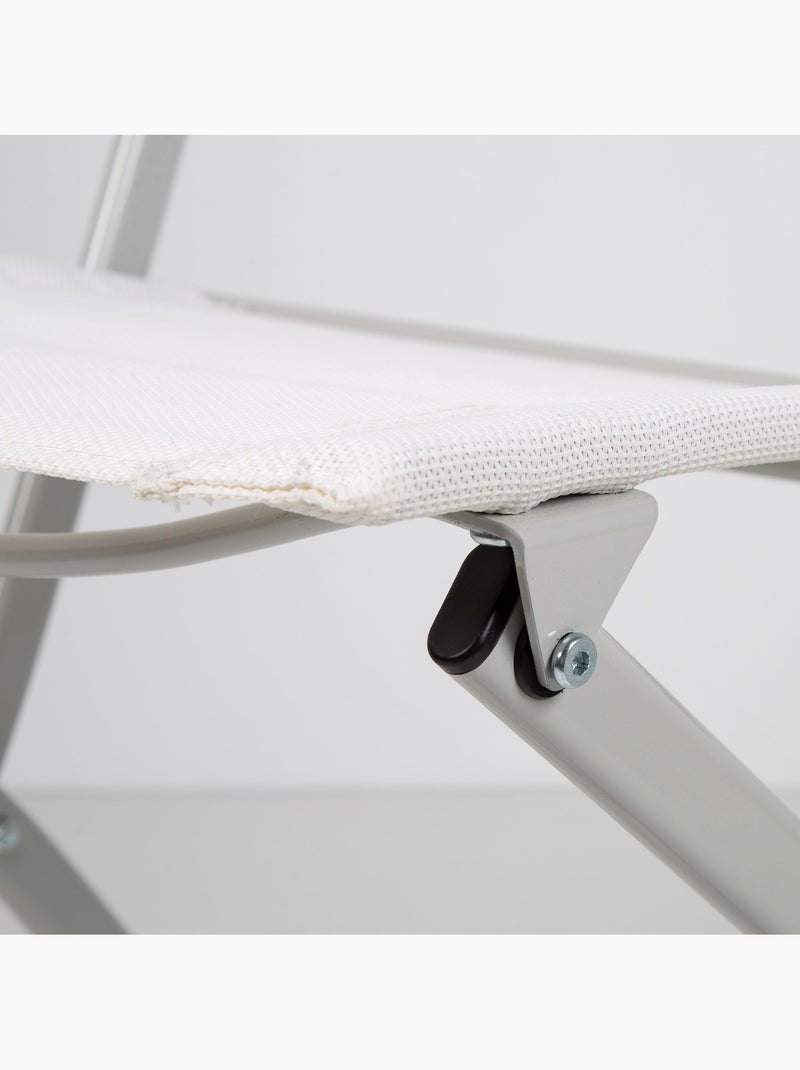 Silla plegable jardín tejido reforzado aktive Blanco - Kiabi