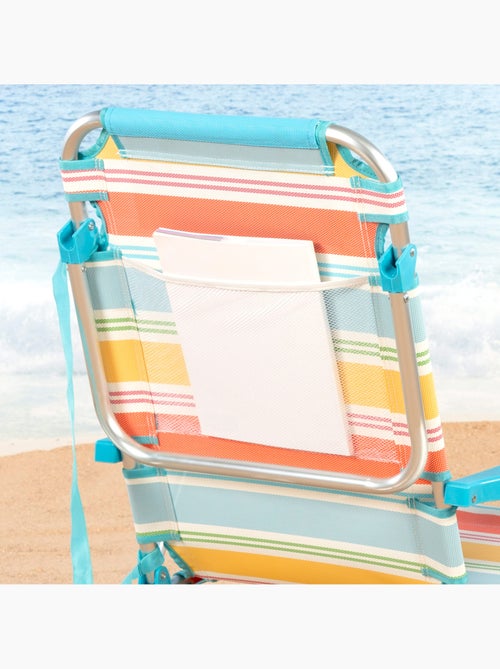 Silla plegable playa 5 posiciones 48x60x90 cm con cojín aktive - Kiabi