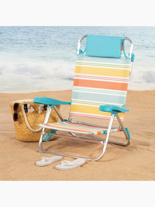 Silla plegable playa 8 posiciones 50x48x80 cm aktive - Kiabi