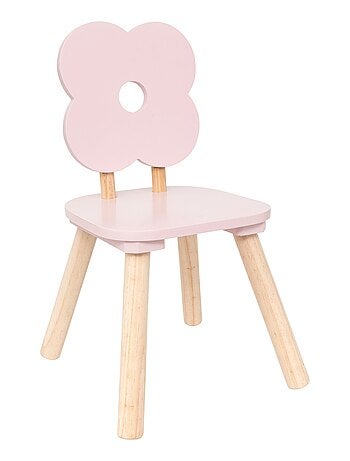 Silla rosa en forma de flor para niños