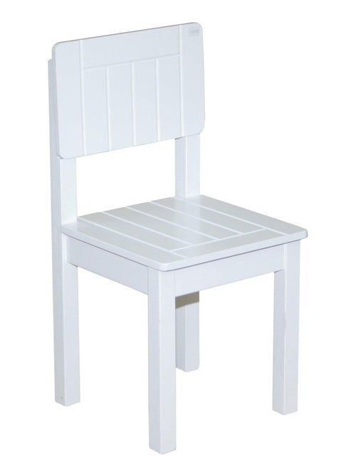 Silla rústica para niños en madera lacada blanca - de 2 a 10 años 'Roba' - Kiabi