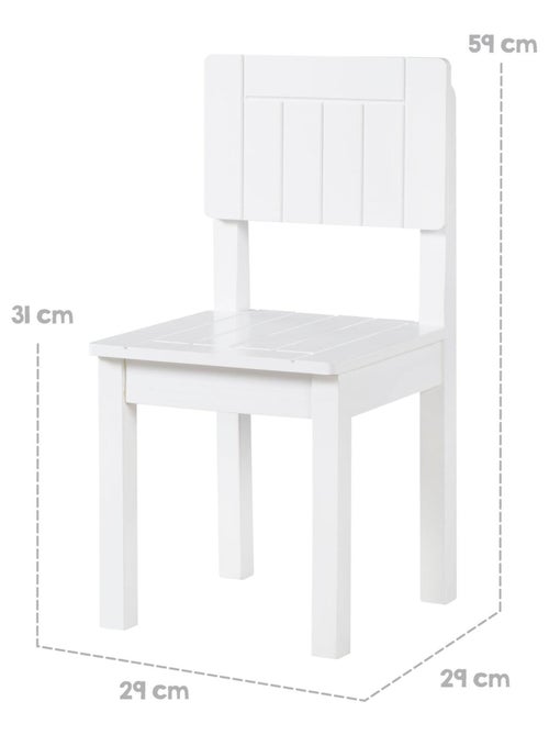 Silla rústica para niños en madera lacada blanca - de 2 a 10 años 'Roba' - Kiabi
