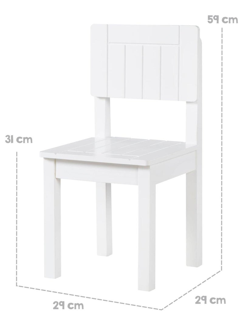 Silla rústica para niños en madera lacada blanca - de 2 a 10 años 'Roba' Blanco - Kiabi