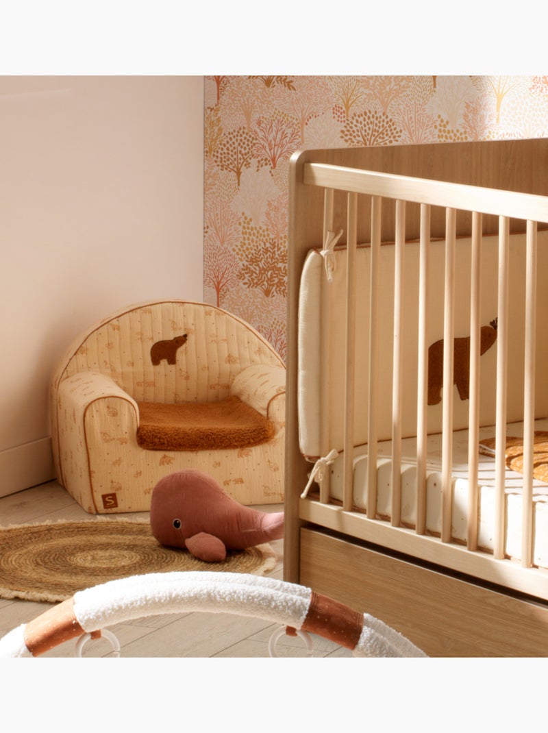 Sillón club infantil de gasa de algodón y - SAUTHON Beige - Kiabi