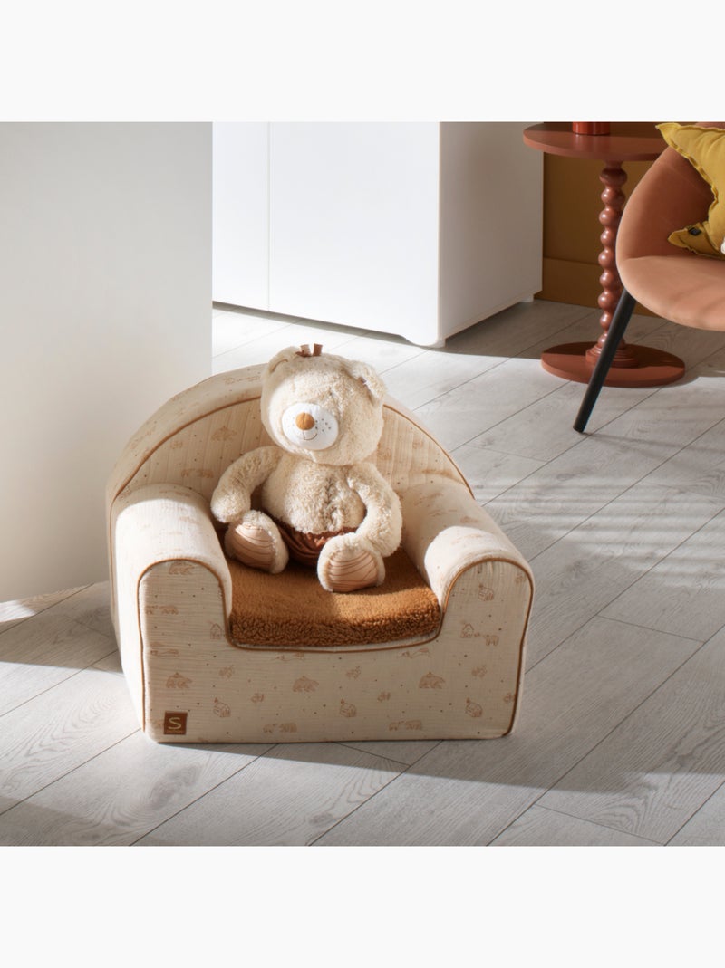 Sillón club infantil de gasa de algodón y - SAUTHON Beige - Kiabi