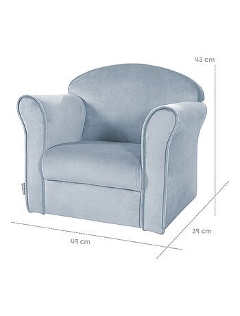Sillón club infantil en terciopelo suave - ROBA 'lil sofa'