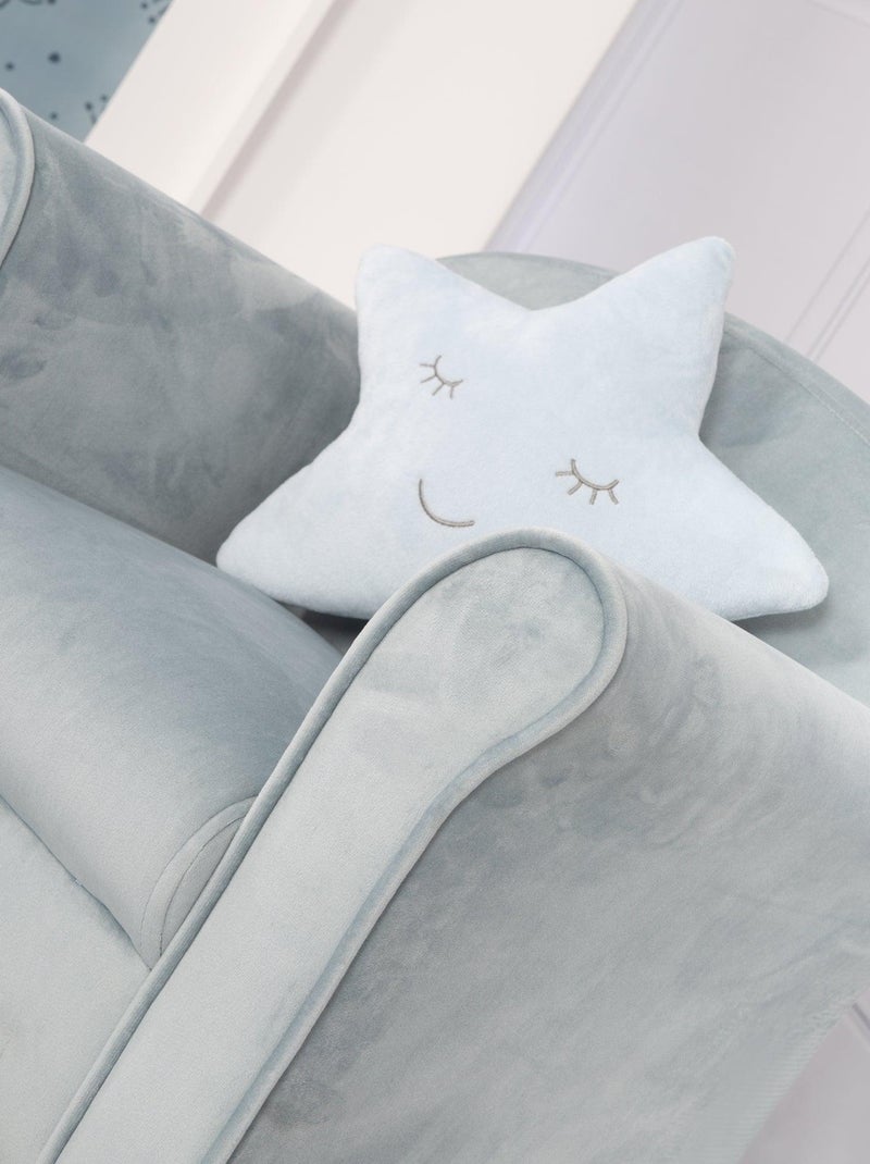 Sillón club infantil en terciopelo suave - ROBA 'lil sofa' Azul claro - Kiabi
