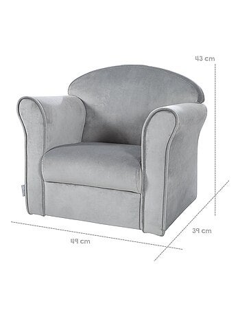 Sillón club infantil en terciopelo suave - ROBA 'lil sofa'