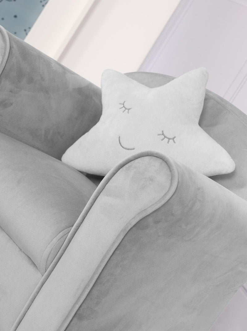 Sillón club infantil en terciopelo suave - ROBA 'lil sofa' Gris - Kiabi