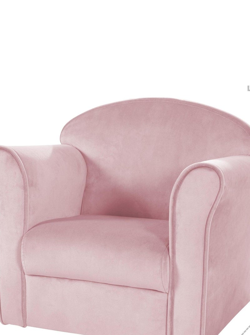 Sillón club infantil en terciopelo suave - ROBA 'lil sofa' Rosa - Kiabi