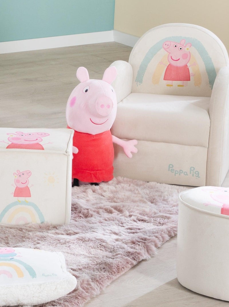 Sillón club para niños en terciopelo suave 'Roba Peppa Pig' Beige - Kiabi