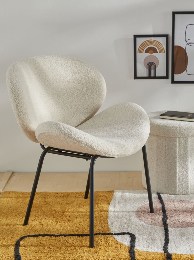 Sillón de punto de rizo BLANCO - Kiabi