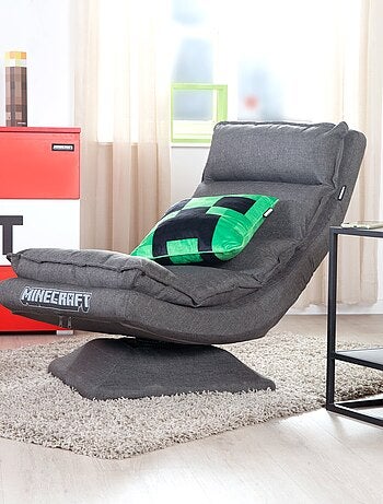 Sillón gaming giratorio 360° con respaldo plegable 'Roba' - Minecraft