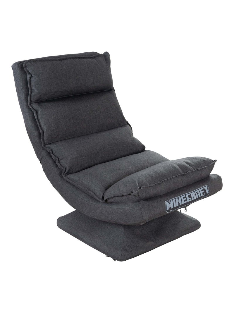 Sillón gaming giratorio 360° con respaldo plegable 'Roba' - Minecraft Gris oscuro - Kiabi