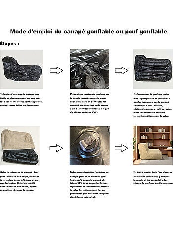 Sillón hinchable de exterior con funda extraíble FORMENTERA