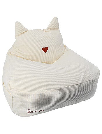 Sillón infantil de terciopelo con orejas de felino