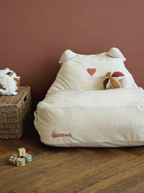 Sillón infantil de terciopelo con orejas de felino - Kiabi