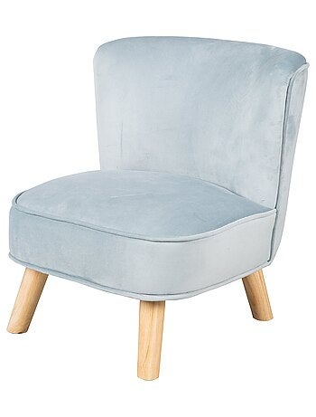 Sillón infantil en terciopelo con patas en madera maciza - ROBA 'lil sofa'