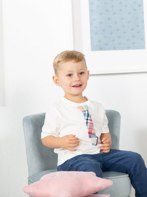 Sillón infantil en terciopelo con patas en madera maciza - ROBA 'lil sofa' - Kiabi