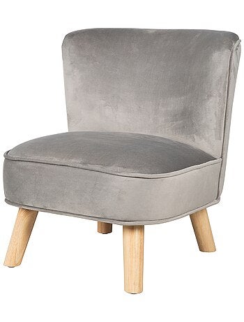 Sillón infantil en terciopelo con patas en madera maciza - ROBA 'lil sofa'