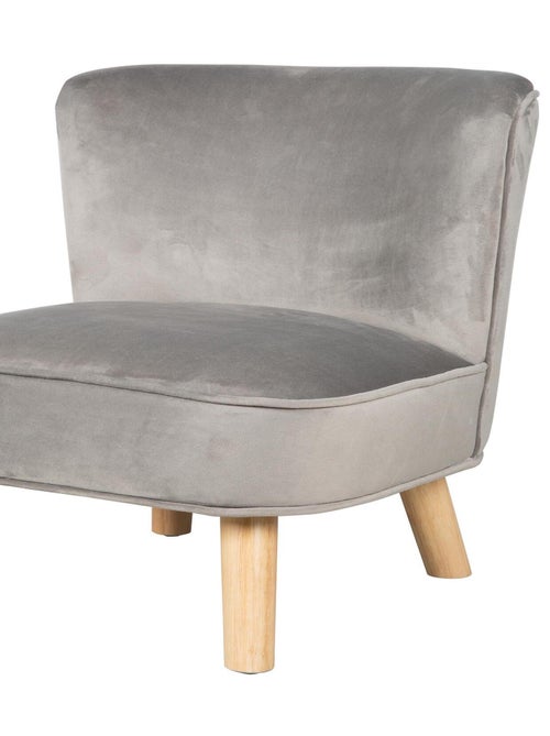 Sillón infantil en terciopelo con patas en madera maciza - ROBA 'lil sofa' - Kiabi