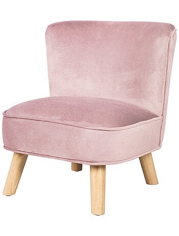 Sillón infantil en terciopelo con patas en madera maciza - ROBA 'lil sofa'