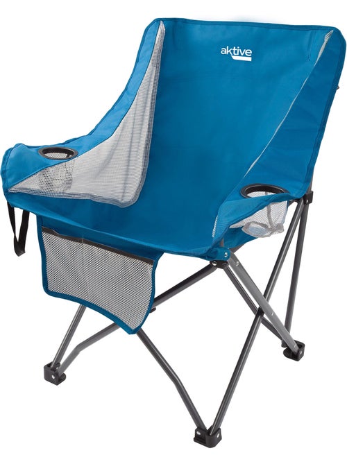 Sillón plegable camping antivuelco con posavasos y bolsillo aktive - Kiabi
