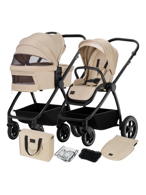 Sistema de viaje 2 en 1 LIONELO Meril - Hasta 22 kg - Incluye cochecito, capazo, bolso y accesorios - Kiabi
