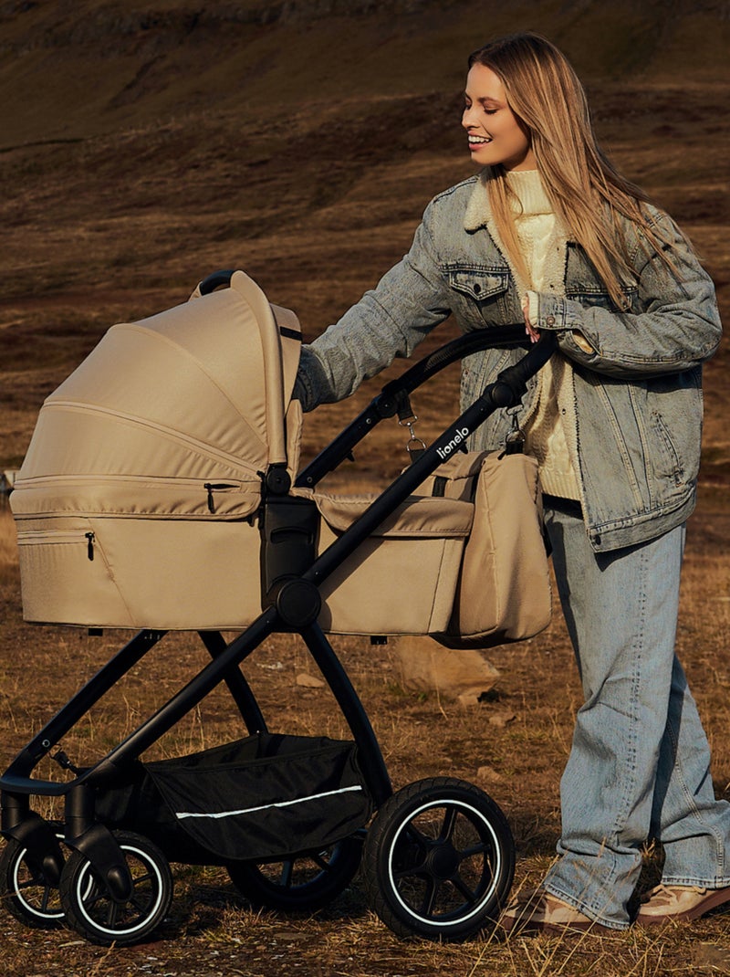 Sistema de viaje 2 en 1 LIONELO Meril - Hasta 22 kg - Incluye cochecito, capazo, bolso y accesorios Beige - Kiabi