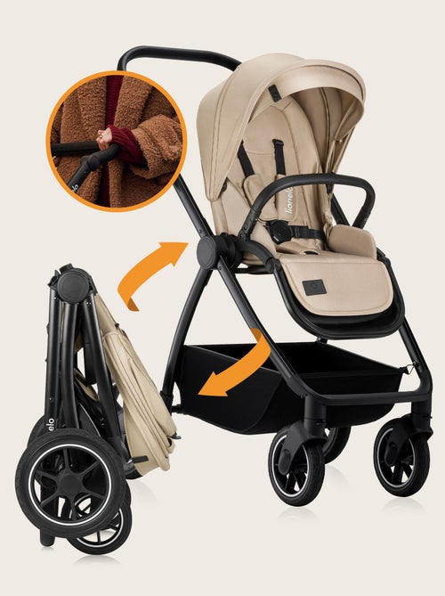 Sistema de viaje 2 en 1 LIONELO Meril - Hasta 22 kg - Incluye cochecito, capazo, bolso y accesorios - Kiabi
