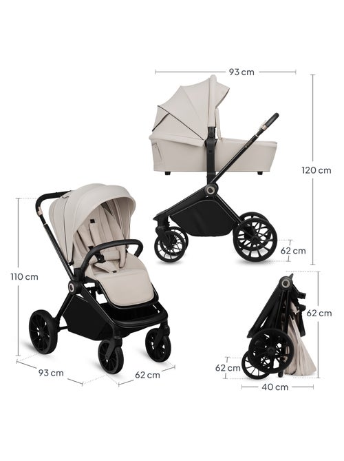 Sistema de viaje 2 en 1 LIONELO Mika Plus: cochecito, capazo, bolso y accesorios - Kiabi