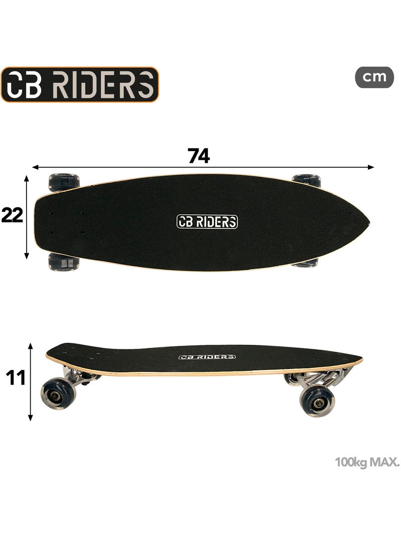 Skateboard infantil 4 ruedas 74 cm cb riders N/D - Kiabi