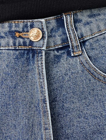 Skort vaquero de talle alto