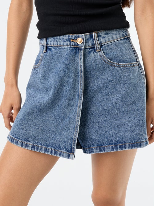 Skort vaquero de talle alto - Kiabi Skort vaquero de talle alto - Kiabi