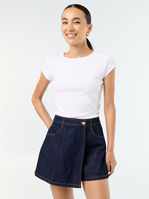 Skort vaquero de talle alto - Kiabi Skort vaquero de talle alto - Kiabi
