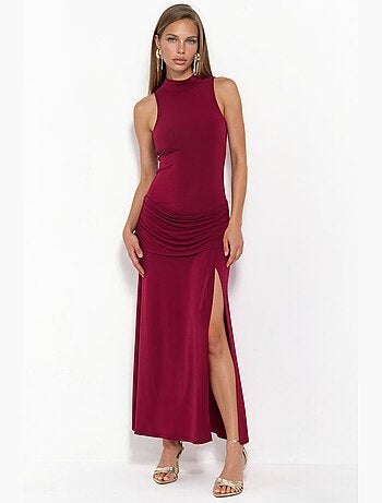 Slim fit half turtleneck maxi dress hiccup