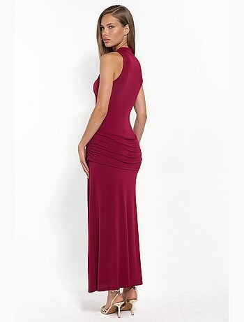 Slim fit half turtleneck maxi dress hiccup