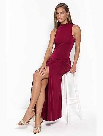Slim fit half turtleneck maxi dress hiccup
