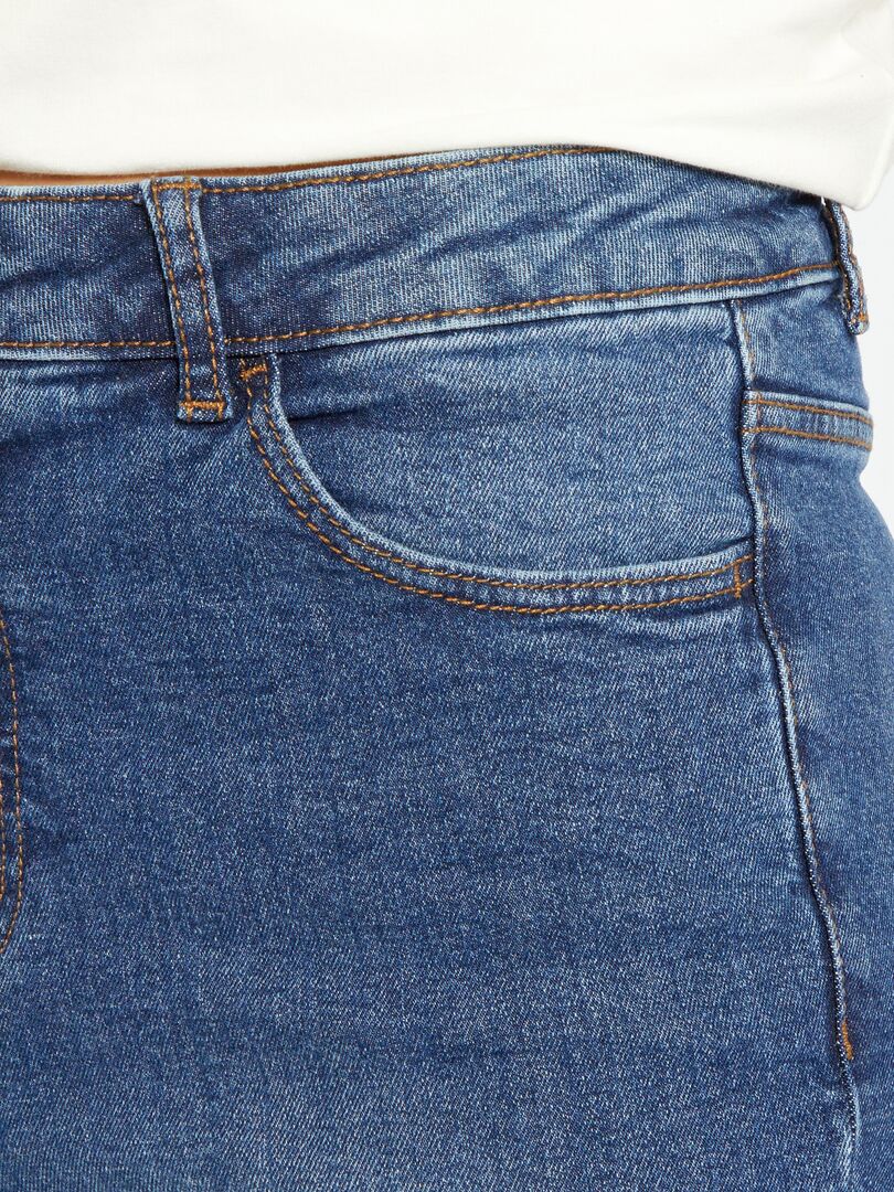 Slim vaquero de talle alto AZUL - Kiabi