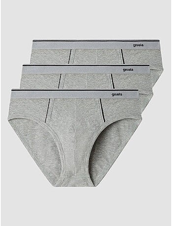 Slip cintura elástica con logotipo, de algodón hipoalergénico