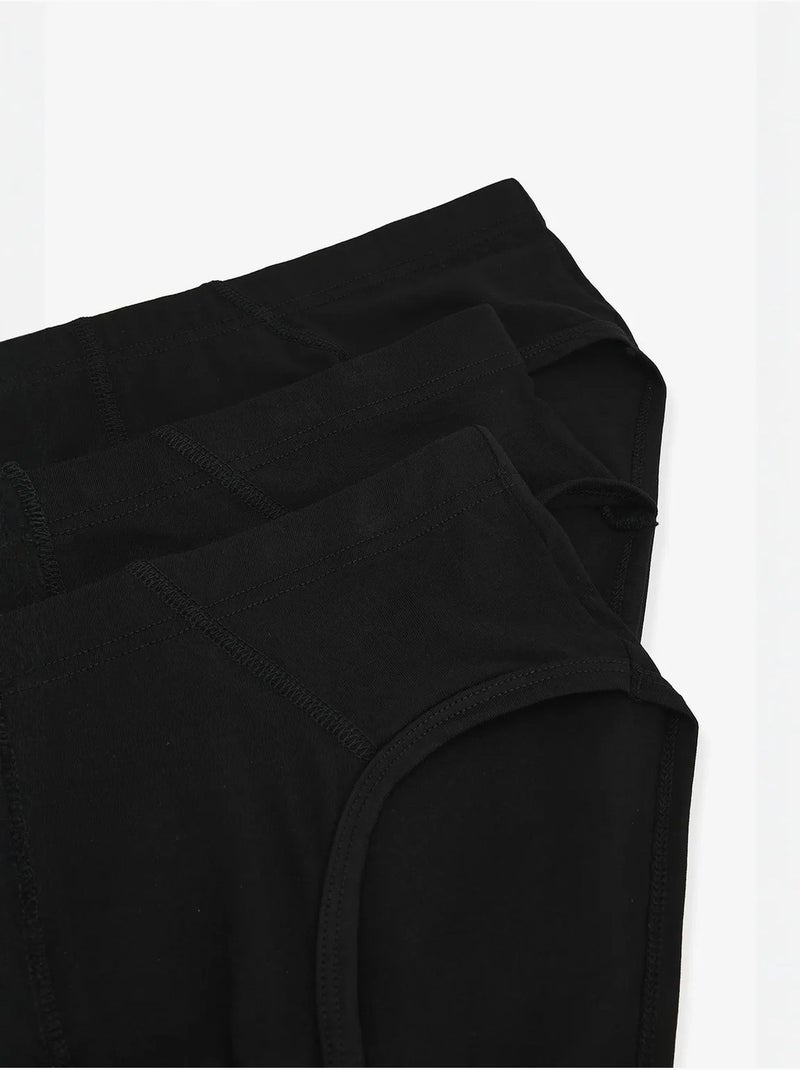 Slip de hombre basic tape pack de 3 penti Negro - Kiabi